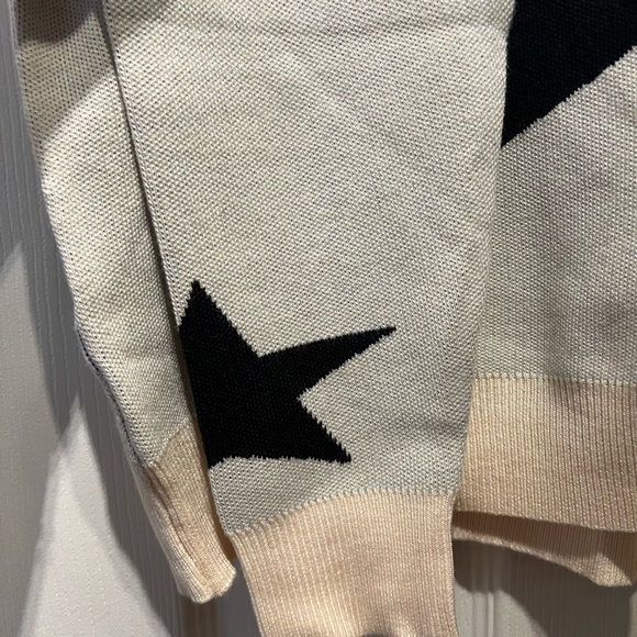 Knitted Long Sleeve Sweater Crew Neck Cute Star Printed Pullover - Picture 3 of 7